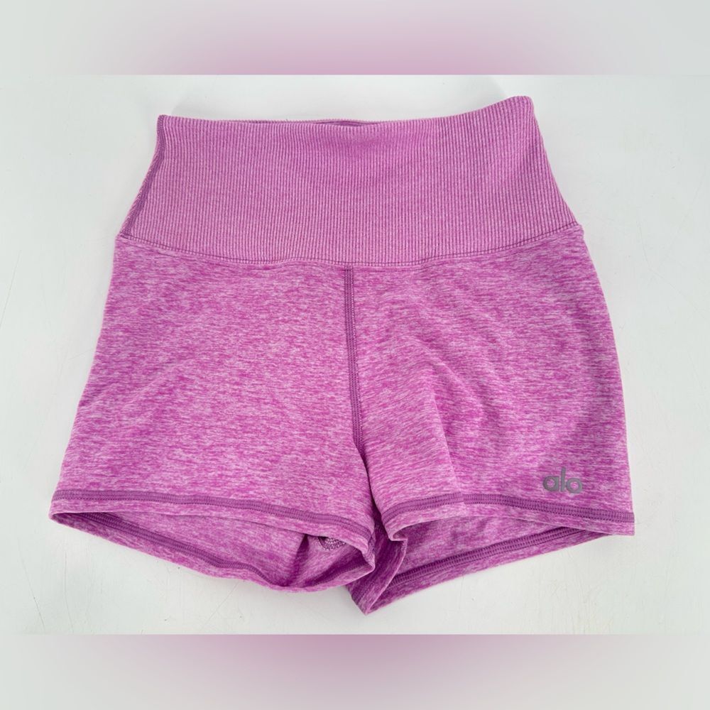 Alo Yoga Alosoft Aura Short Purple Pink Spandex Size XXS